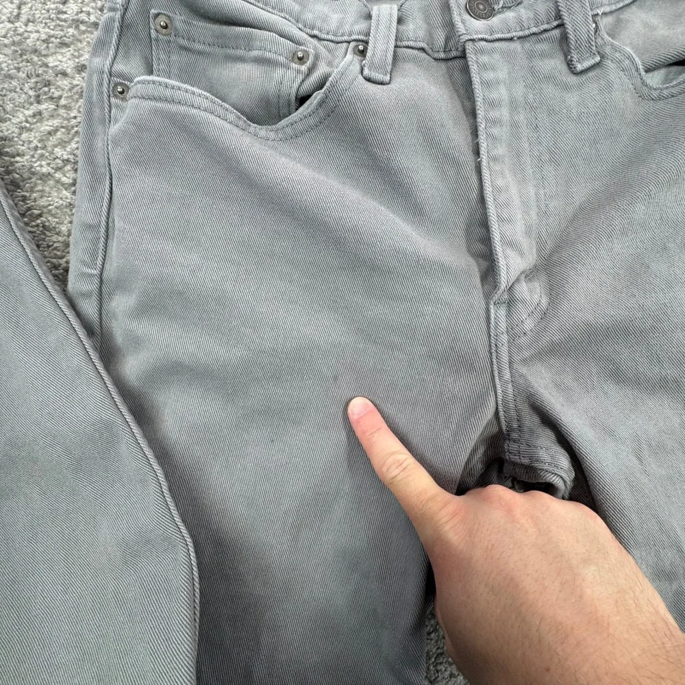 Levis 514 Mens Straight Fit Grey Denim Jeans 35x30 (actual)  00514-0941